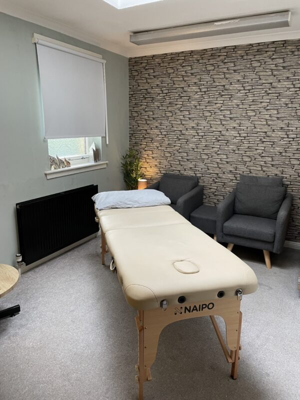 Treatment room at the Wellness cottage
